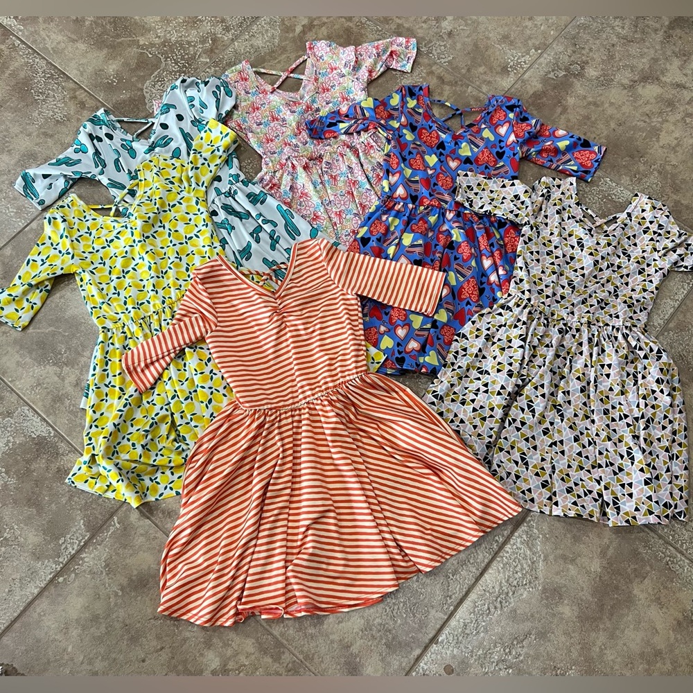 Dot Dot Smile dresses, size 5/6, LOT of 6
